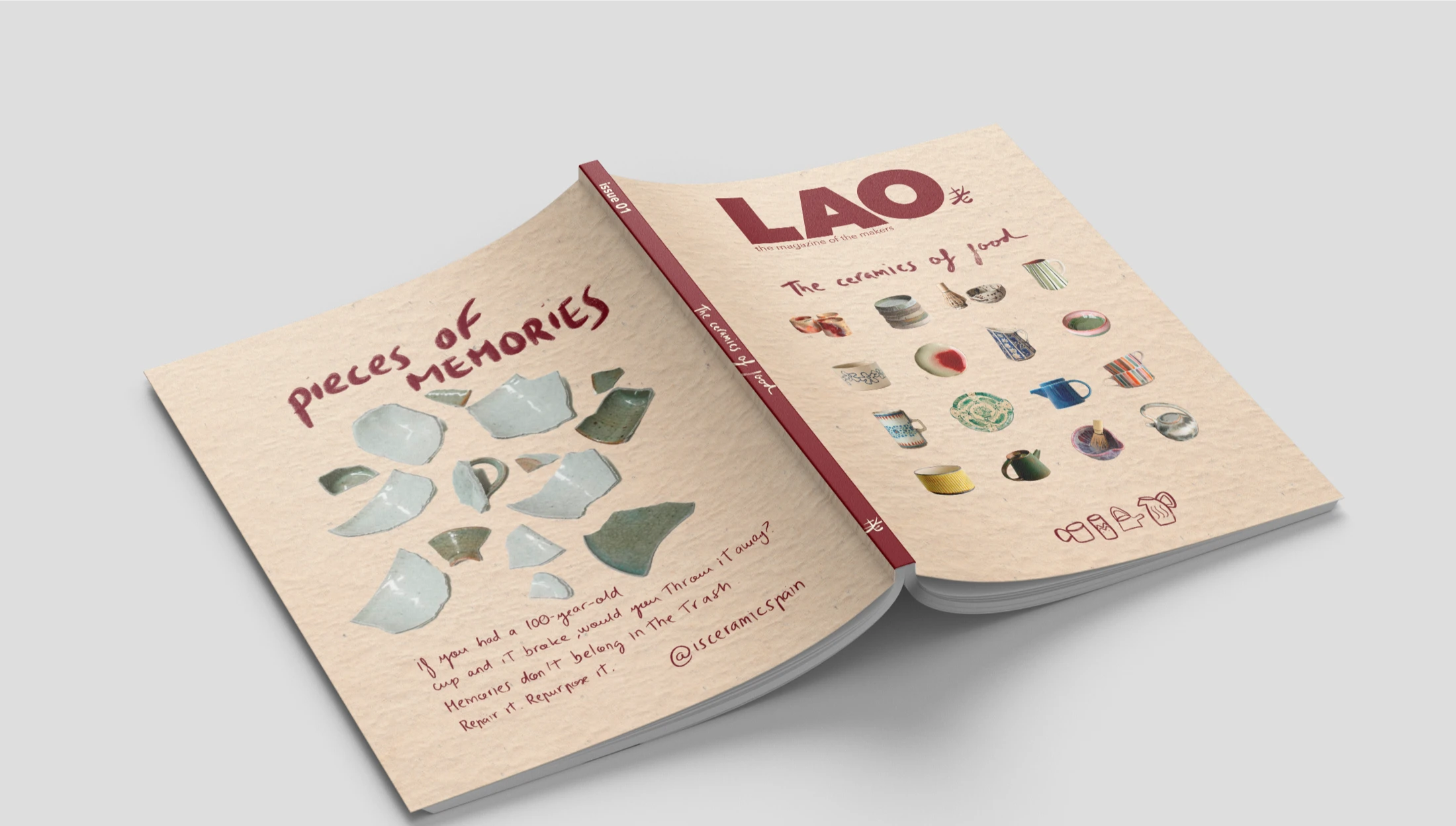 LAO Magazine pieces of memories spread