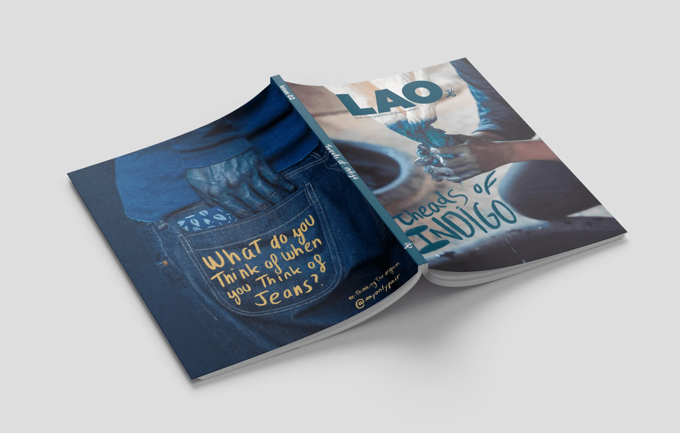 LAO Magazine Threads of Indigo edition spread